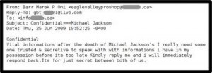 Spammers using Michael Jackson´s death to collect e-mails